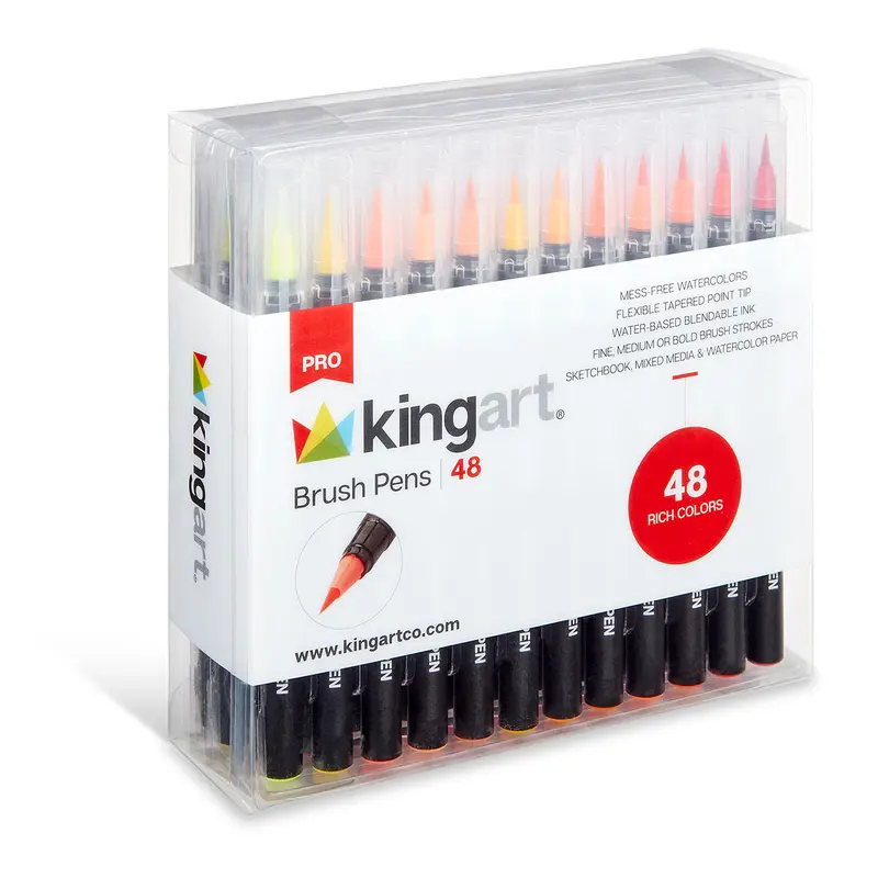 Real Watercolor Brush Pens 48 Colors