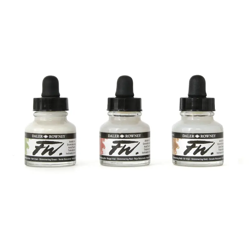 FW Artists Acrylic Shimmer Ink - Shimmering Red