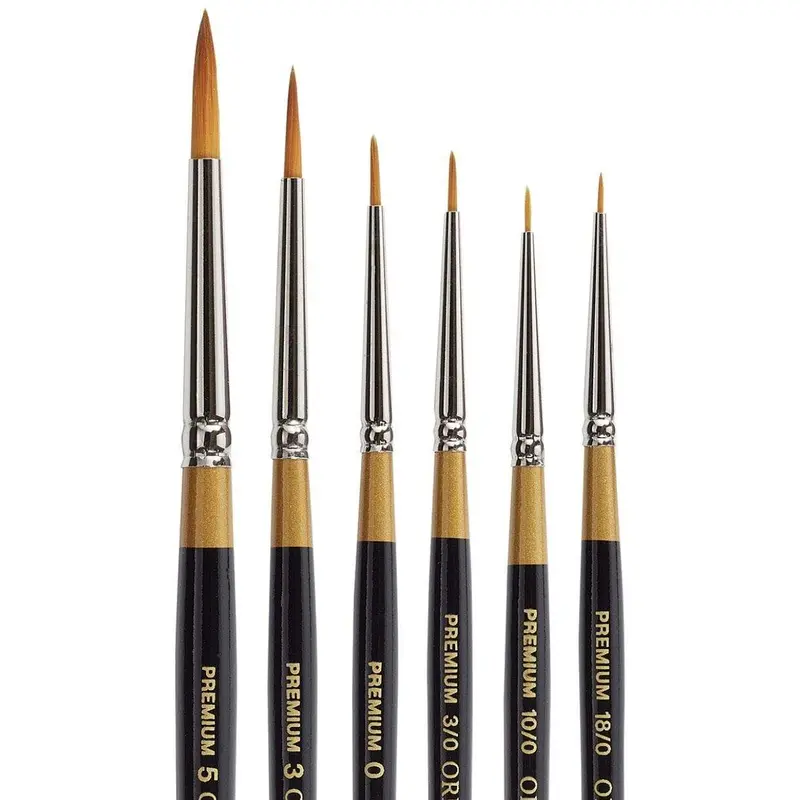 Original Gold 9000 Round Brushes 6 pc