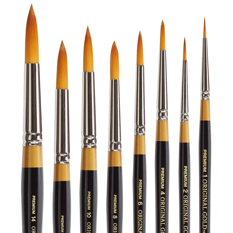 Original Gold 9000 Round Brushes 8 pc