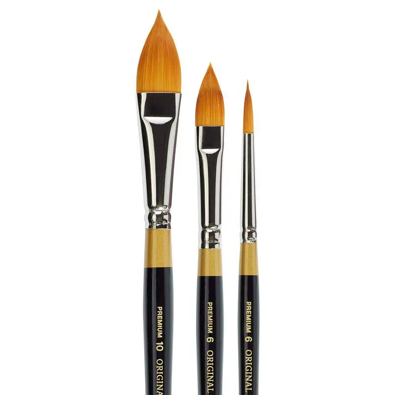 Original Gold Floral Brush Set, 3 pc