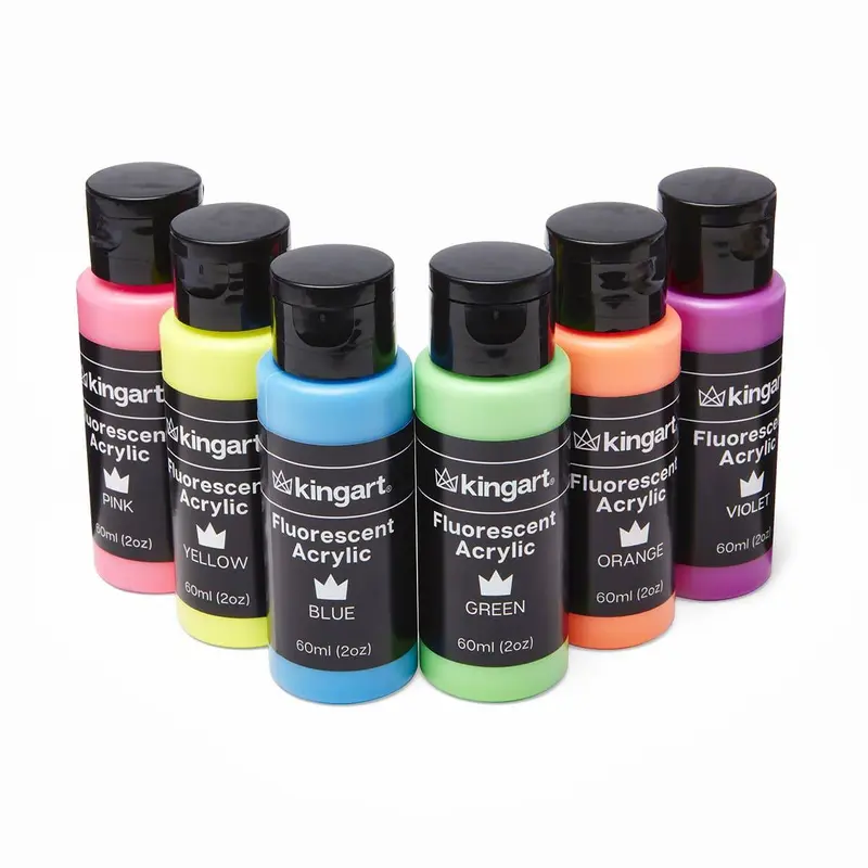 Acrylic Paint - 6 Neon Colors 60ml