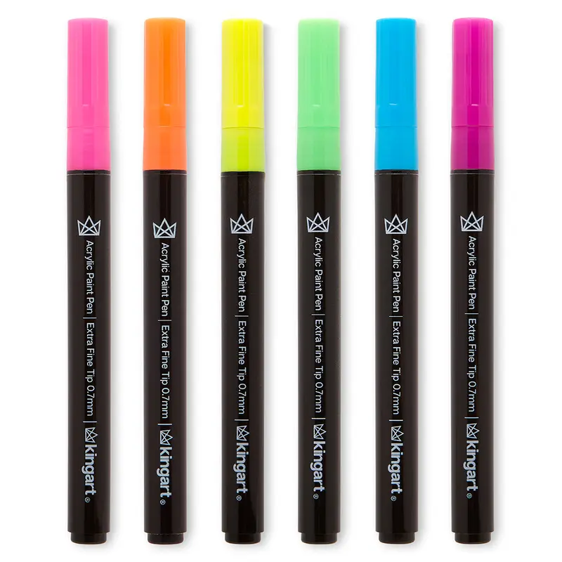 Acrylic Paint Pens Extra Fine - Neon Colors 6 pc