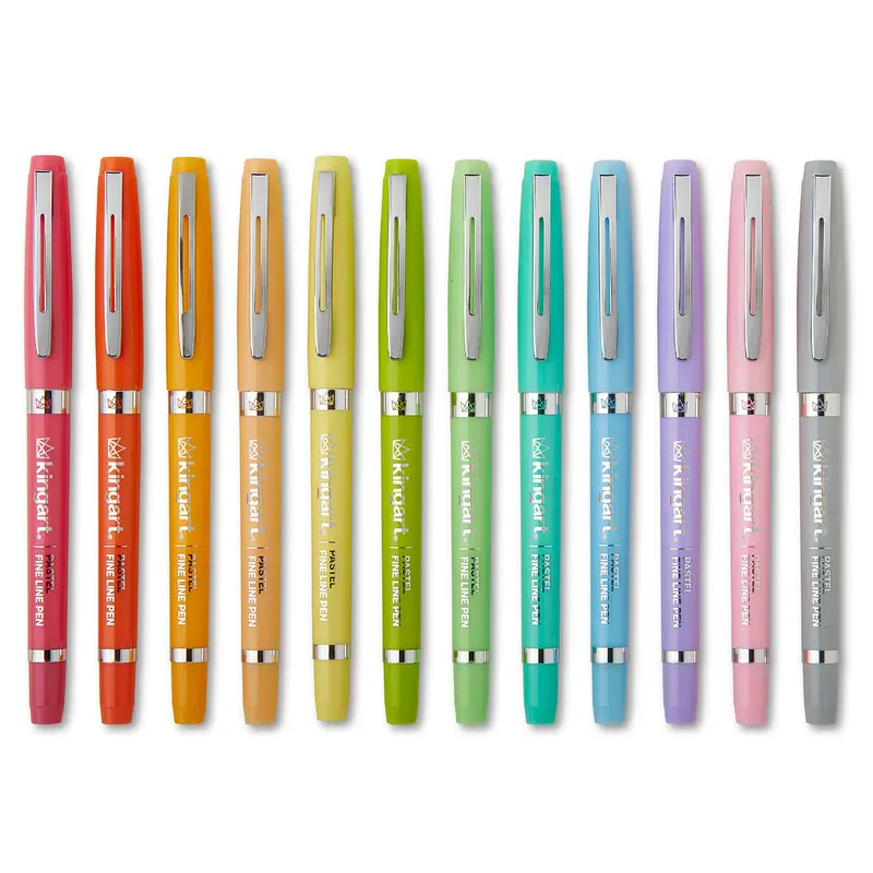 Fine Line Pens 12 Pastel Colors