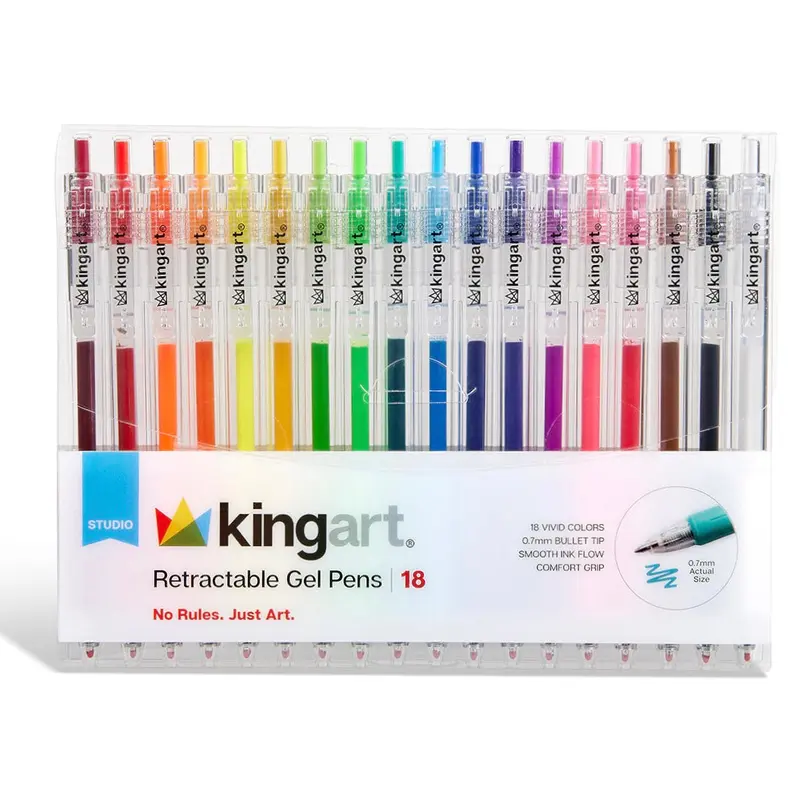 Gel Pens Retractable 18 Colors