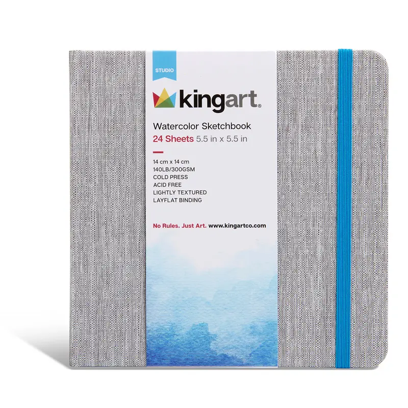 Hardcover Watercolor Paper Sketchbook 5.5 x 5.5 - 24 Pages
