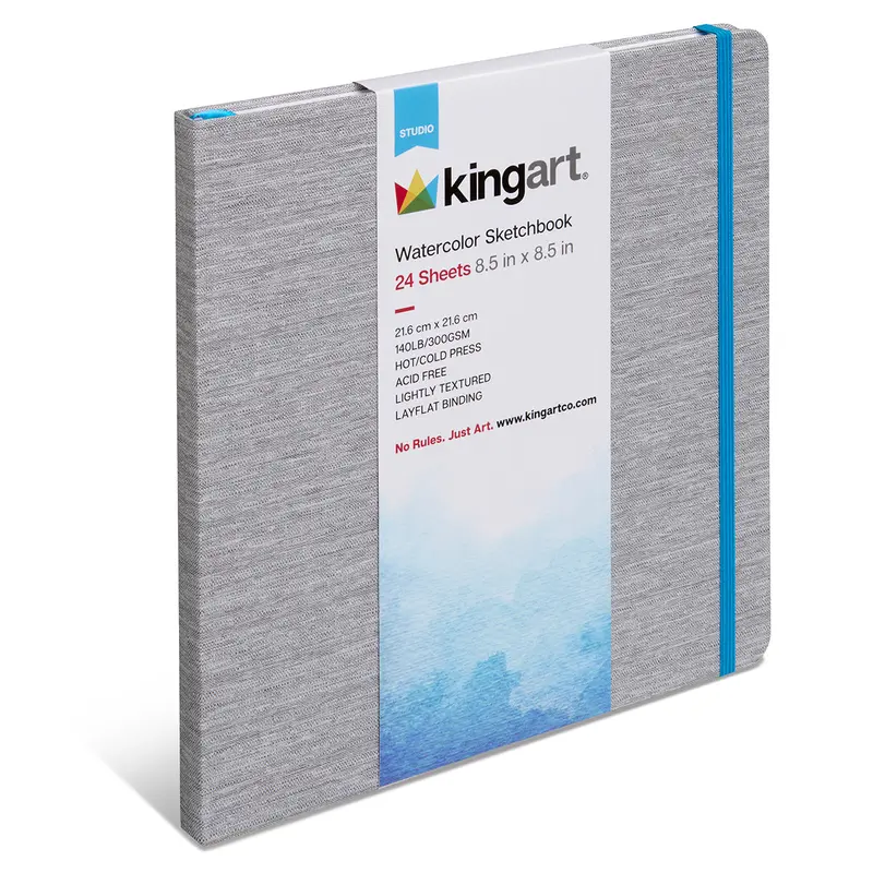 Hardcover Watercolor Paper Sketchbook - 8.5 x 8.5 - 24 Pages