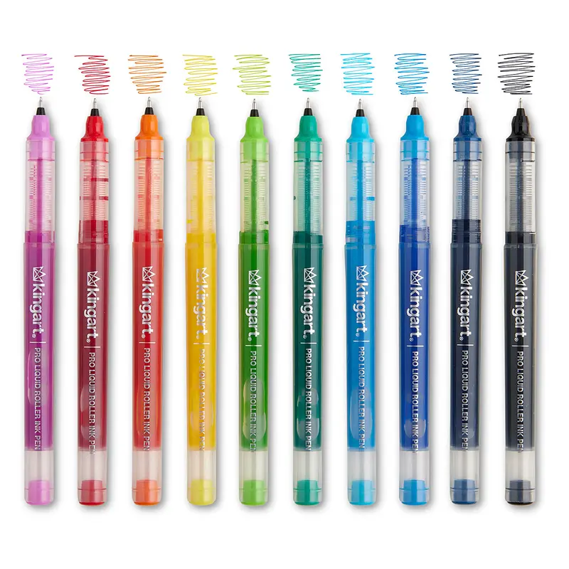 Liquid Roller Ink Pens 10 Colors