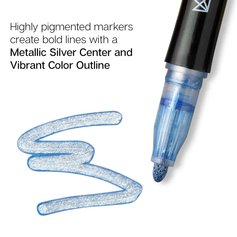 Outline Shimmer Markers - Singles - 12 Colors