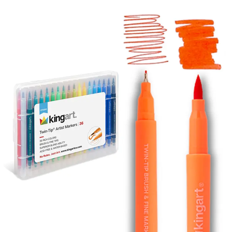 Twin-Tip Brush & Fine Markers 36 Colors
