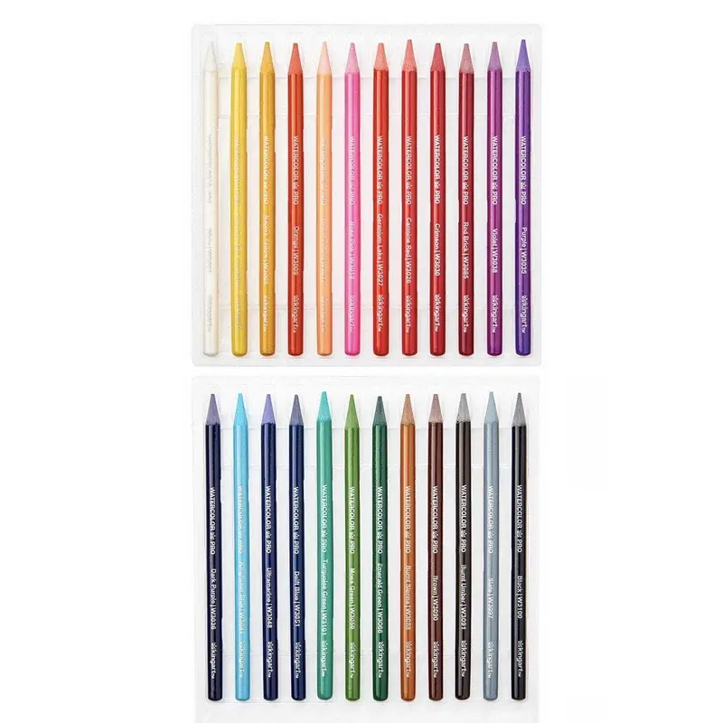 Woodless Watercolor Pencils 24 Colors