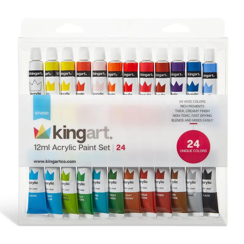 Acrylic Paint - 24 Colors 12ml