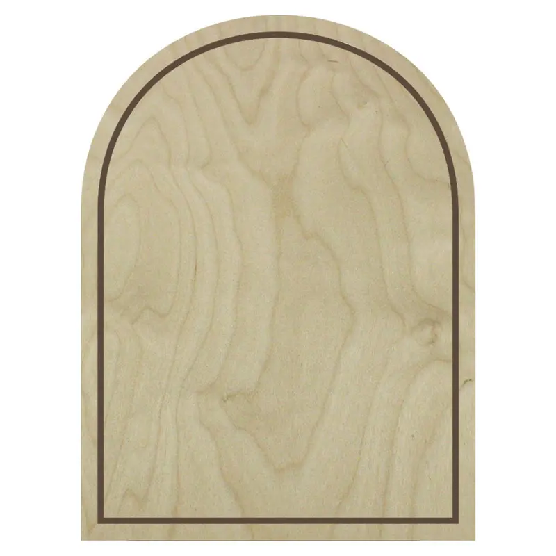 Trekell Gothic Rounded Arch Floater Panel - Wooden Painting Canvas +Frame