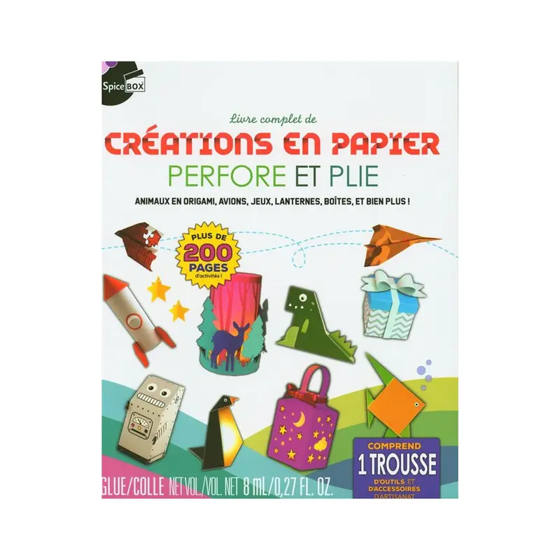 Crations en papier: Perfore et plie  French