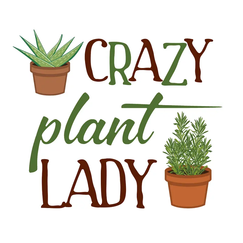 Crazy Plant Lady Fabric Panel