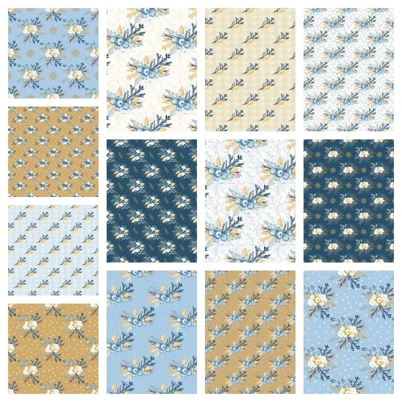 Crisp Winter Berry Fabric Collection - 1/2 Yard Bundle