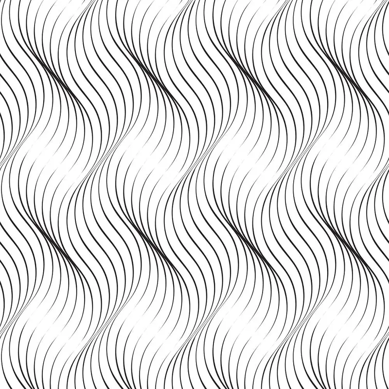 Endless Waves Fabric - Black