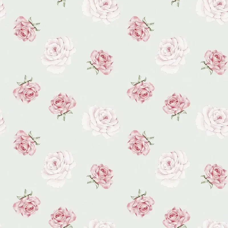 English Garden Roses Fabric - Gray