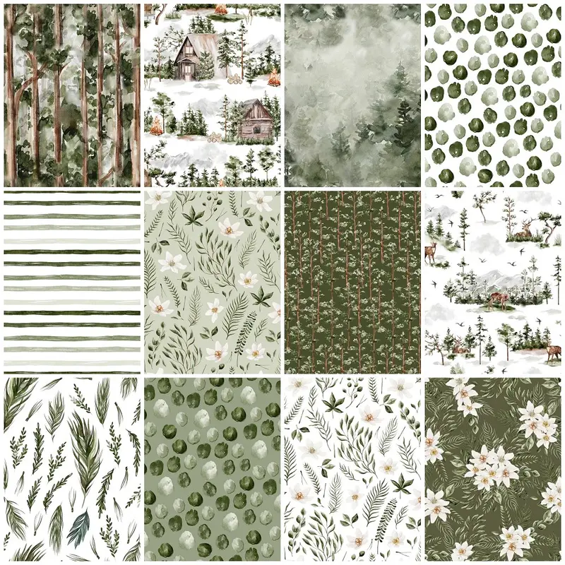 Evergreen Forest Fat Quarter Bundle - 12 Pieces