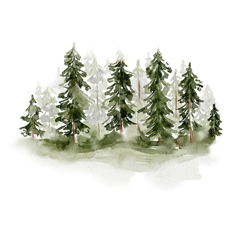 Evergreen Forest Forest #2 Fabric Panel