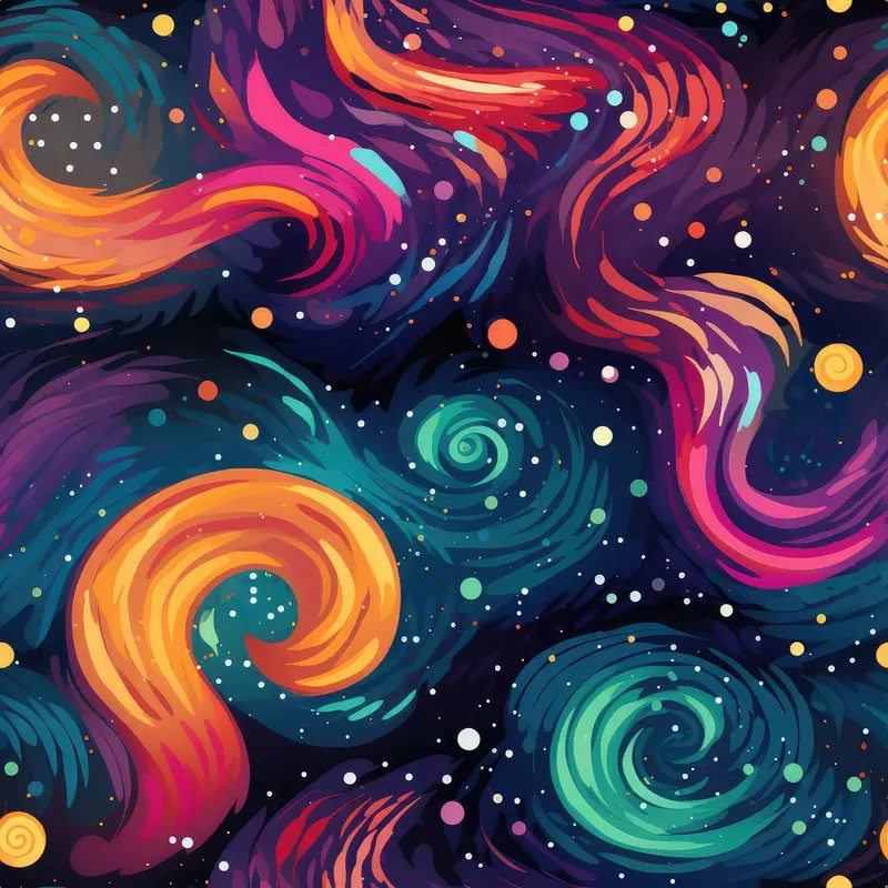 Galaxy Gazing Pattern #2 Fabric