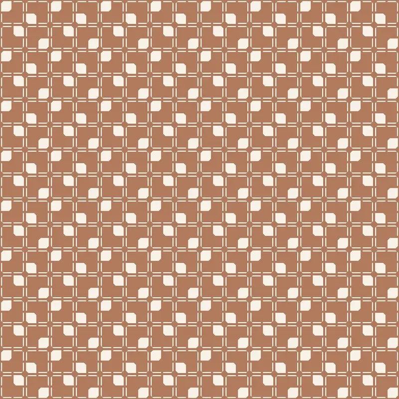 Geometric Burnt Orange Fabric