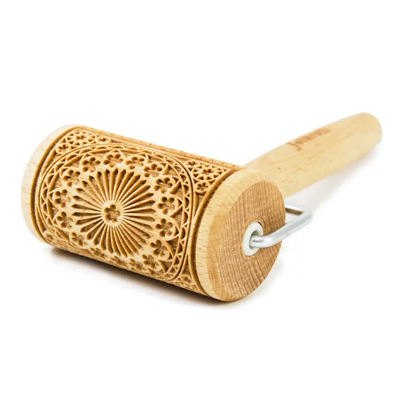 Mini Engraved Rolling Pin - Rosette Pattern