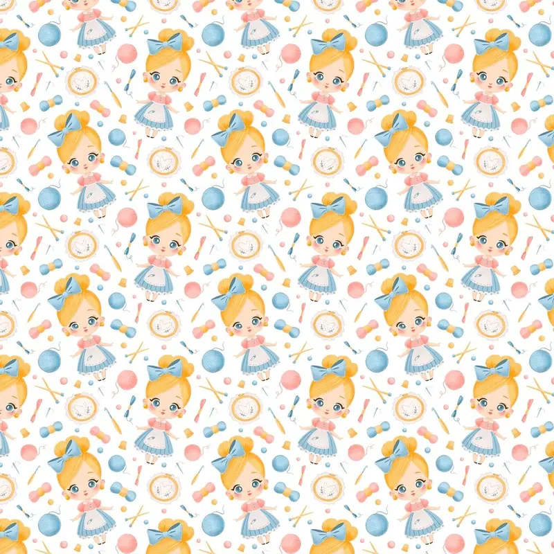 Crafty Doll Fabric - Yellow