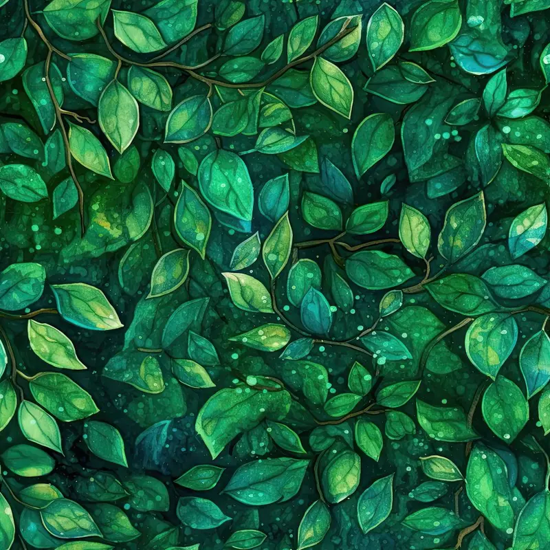 Emerald Forest Pattern #12 Fabric