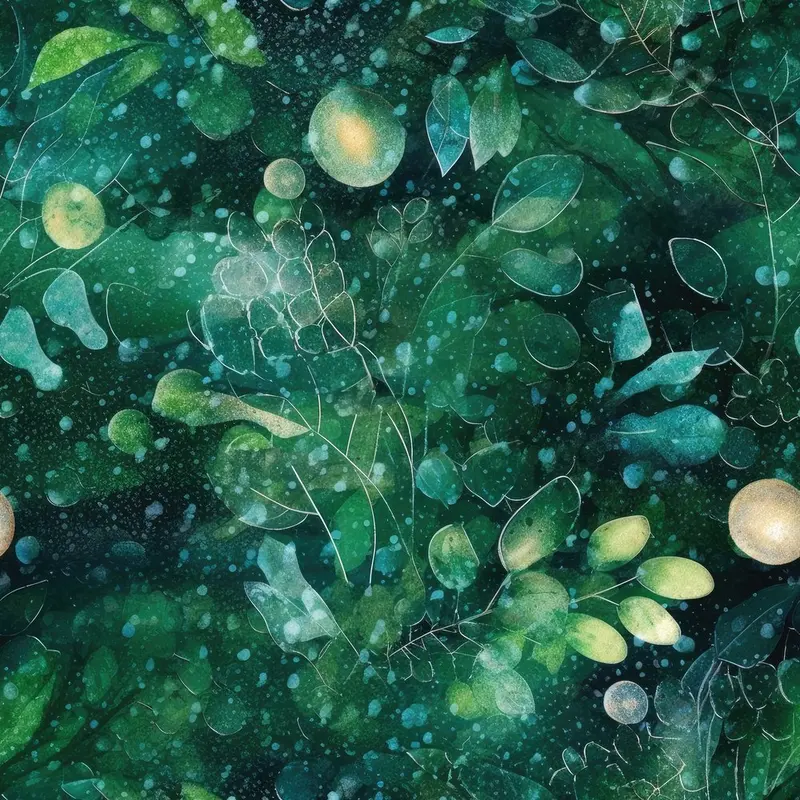 Emerald Forest Pattern #7 Fabric