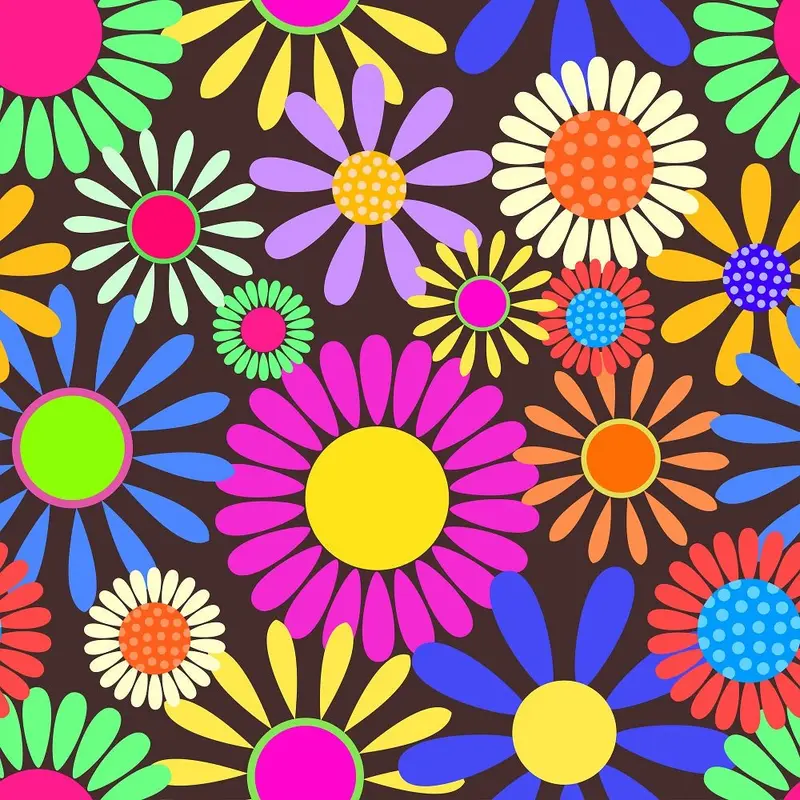 Flower Power #3 Fabric