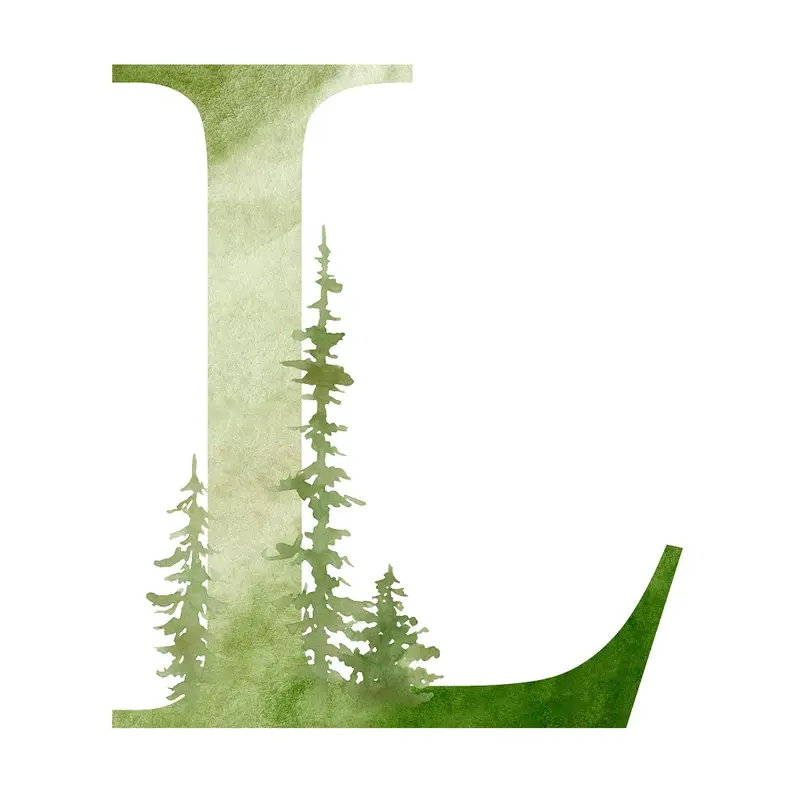 Foggy Forest L Fabric Panel