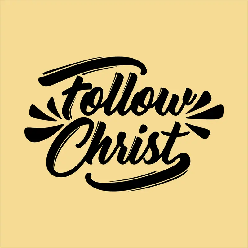 Follow Christ Fabric Panel - Yellow