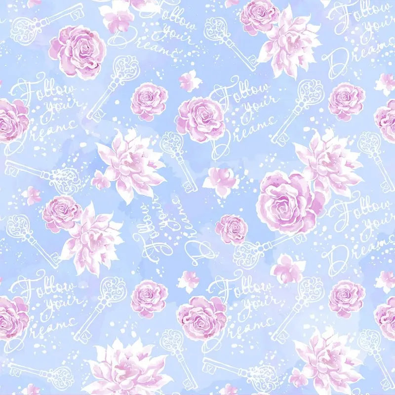 Follow Your Dreams Font Fabric - Purple