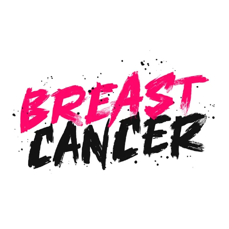 Font Lettering Breast Cancer Fabric Panel