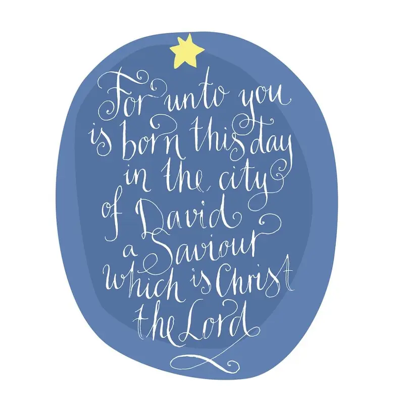 For Unto You Is Born Fabric Panel