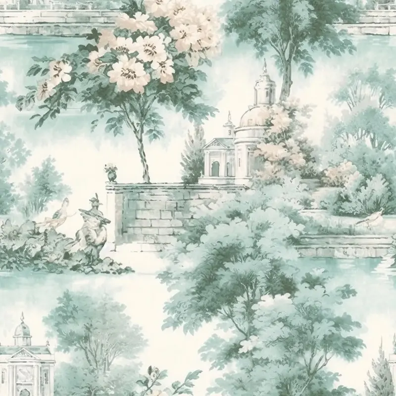 French Country Toile Pattern #1 Fabric