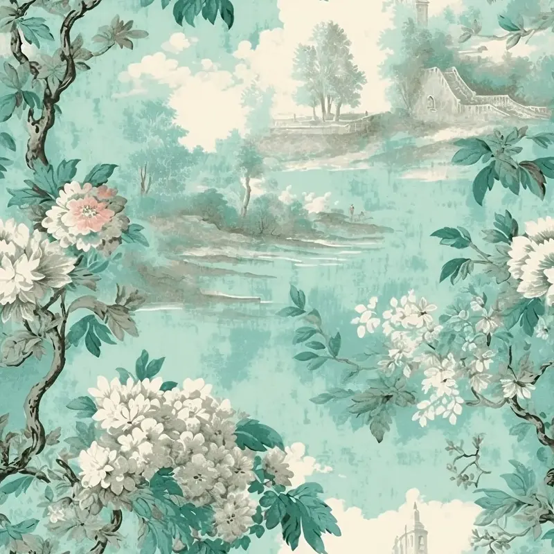 French Country Toile Pattern #6 Fabric