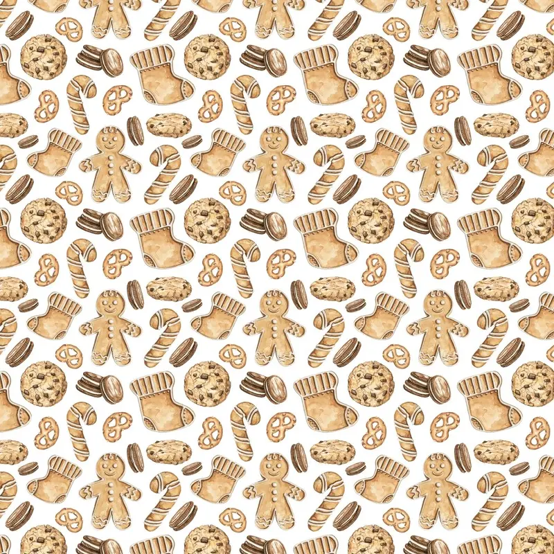 Fresh Baked Sweets Fabric - White