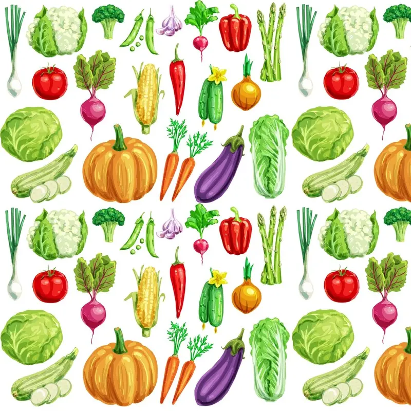 Fresh Vegetable Fabric - Multi