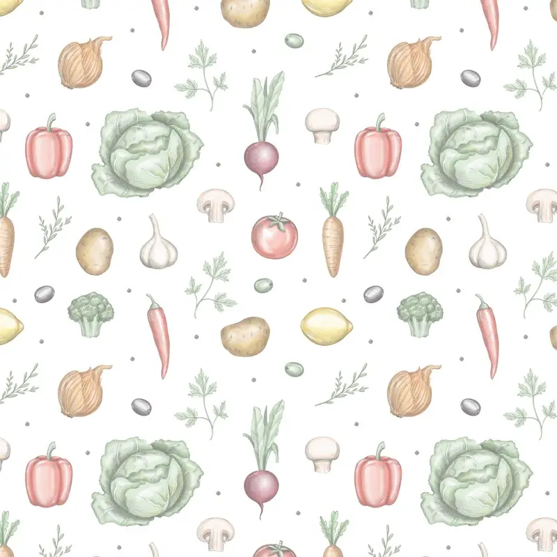 Fresh Vegetables In The Kitchen Fabric