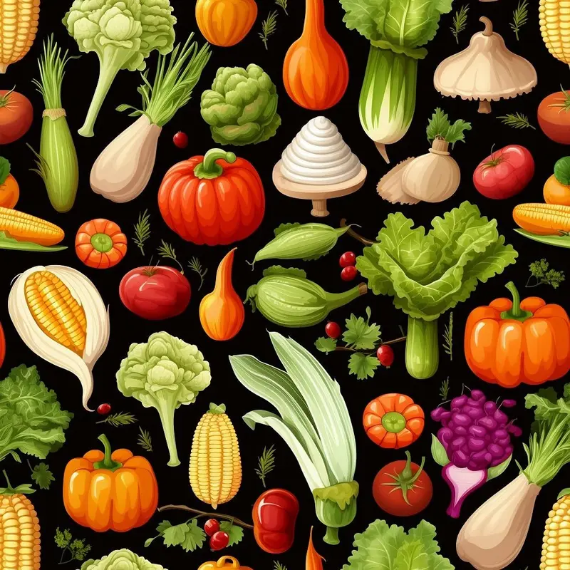 Fresh Veggies #1 Fabric
