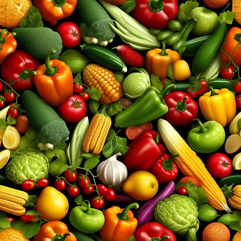 Fresh Veggies #2 Fabric