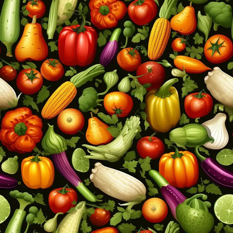 Fresh Veggies #5 Fabric