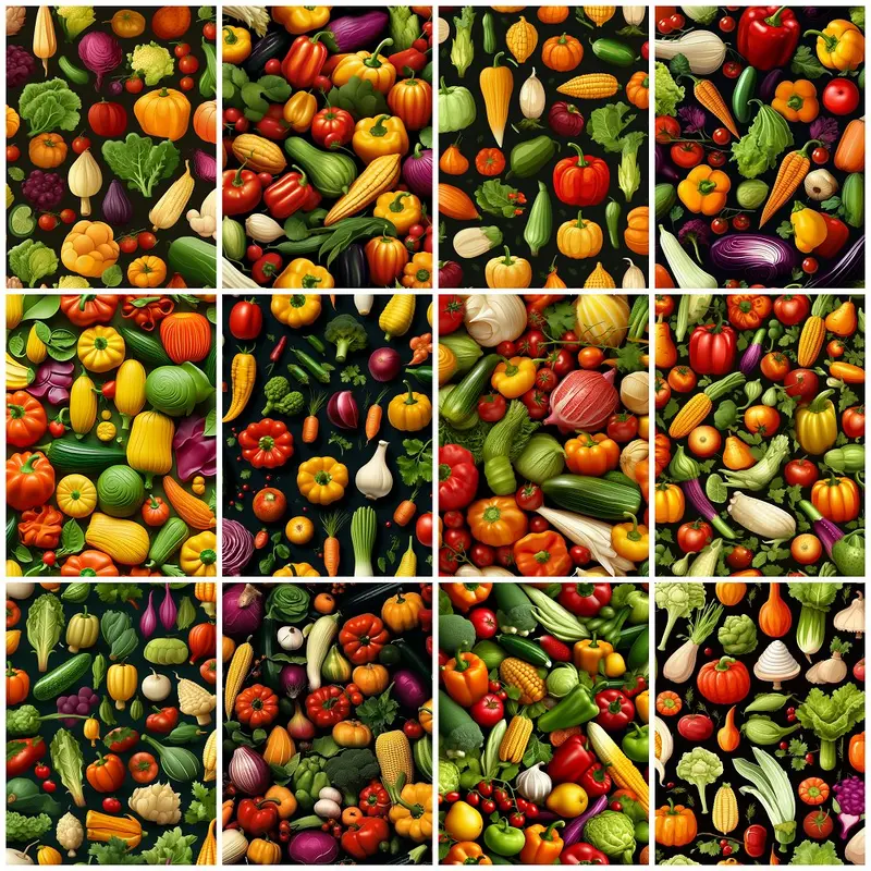 Fresh Veggies Charm Pack - 12 Pieces