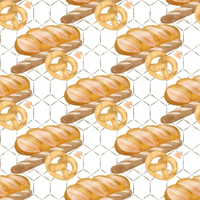 Freshly Baked Geometric Fabric - Silver