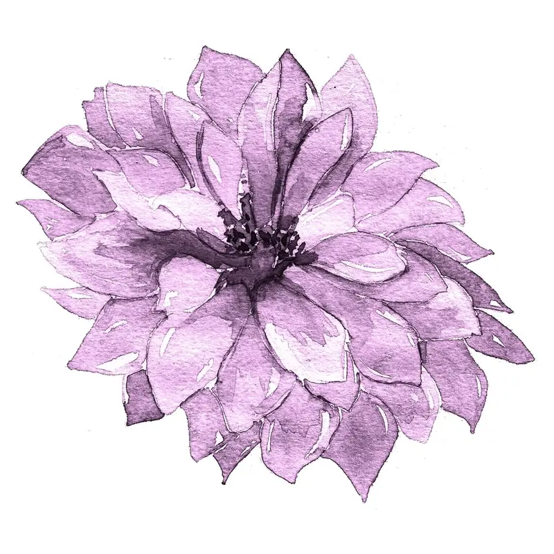 Fully Bloomed Purple Divine Flower Fabric Panel