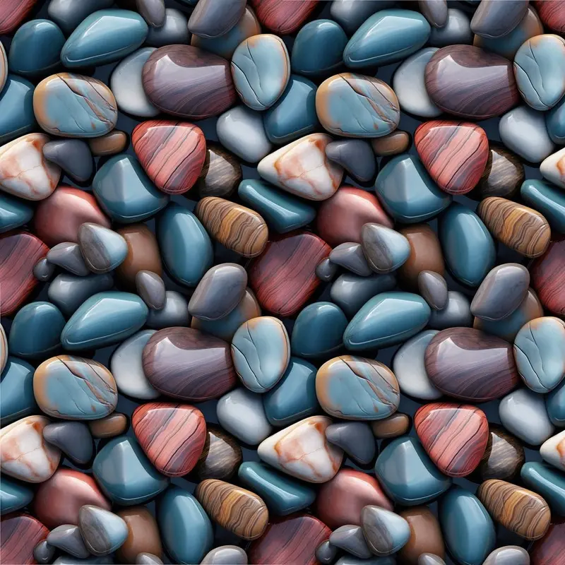 Colorful Stones Fabric