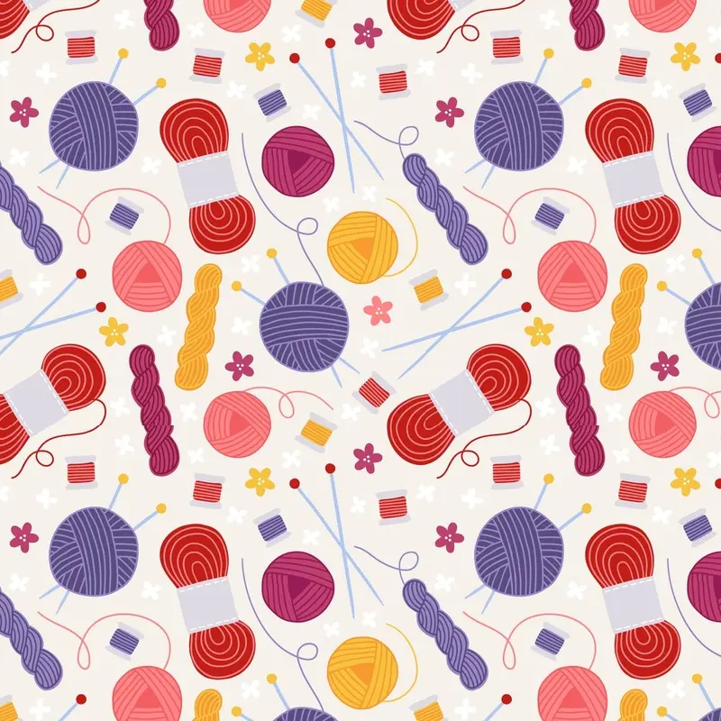 Colorful Yarn And Thread Fabric - Beige