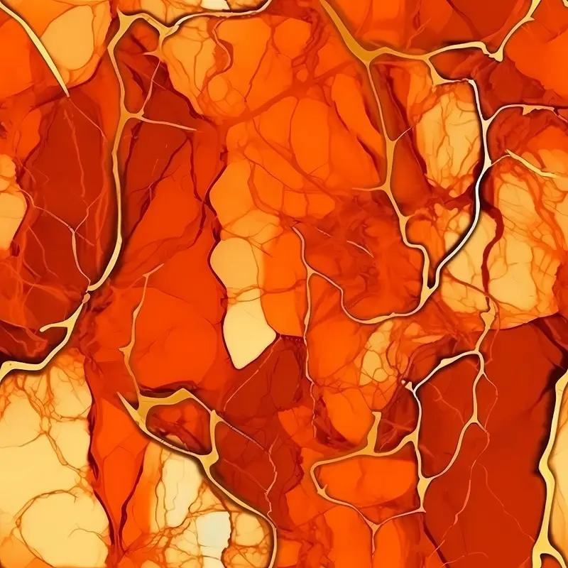 Elegant Marble Fabric - Orange